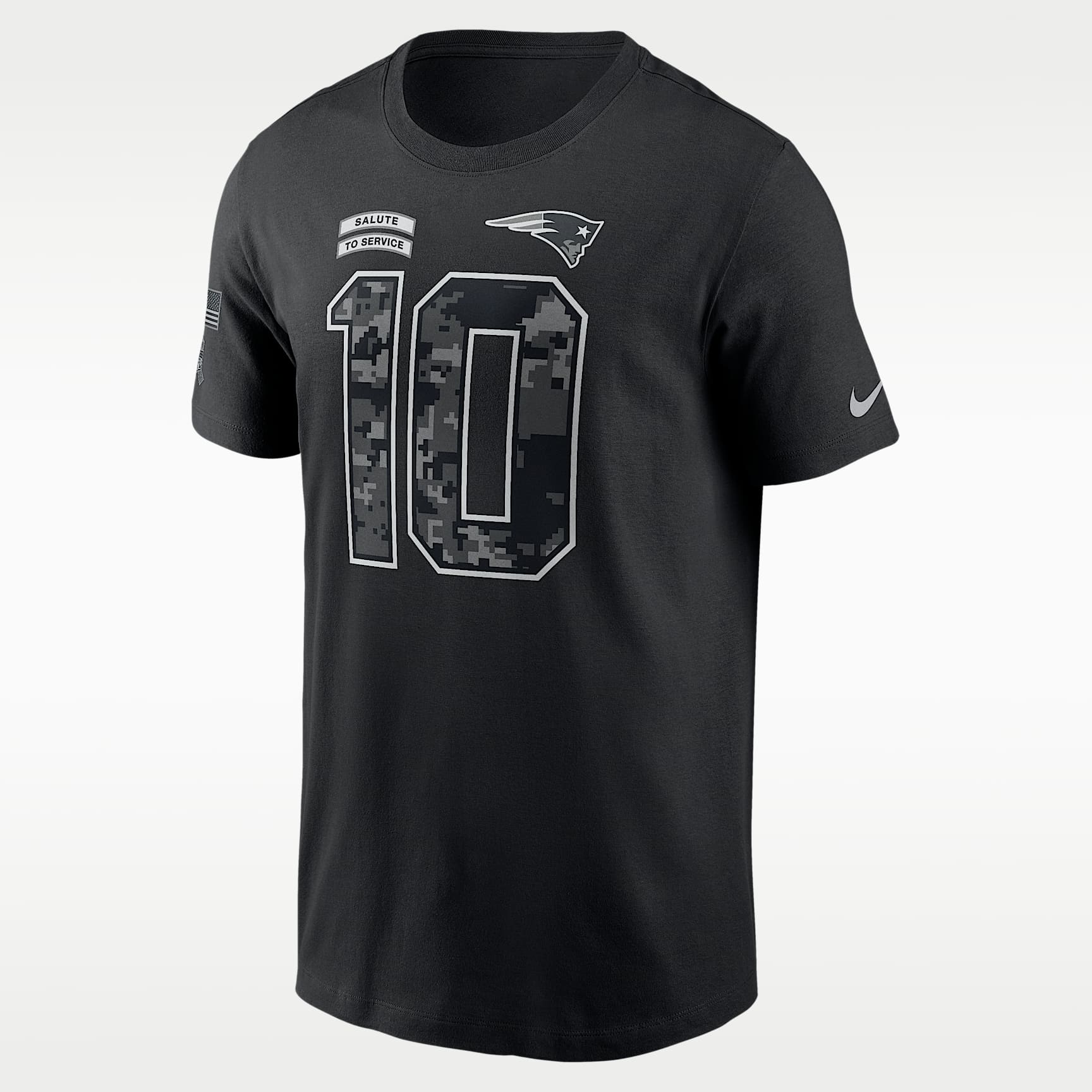 Drake Maye New England Patriots Salute to Service Men's Nike NFL T